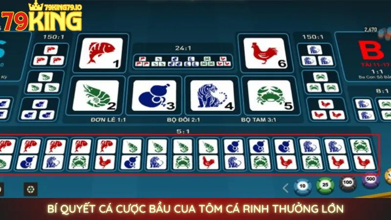 Bí quyết cá cược Bầu Cua Tôm Cá rinh thưởng lớn