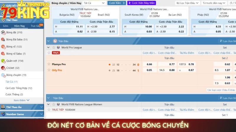 Cá cược bóng chuyền | Bắt kèo chuẩn giải VĐQG tại 79king 2 Cá cược bóng chuyền
