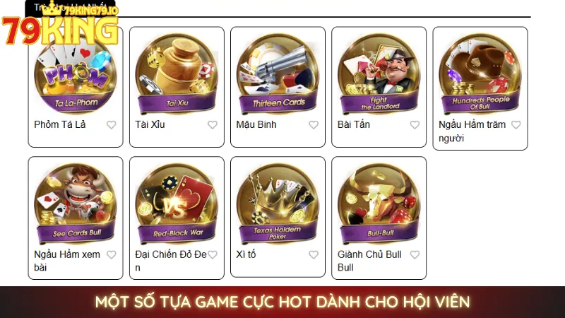 Một số tựa game cực hot dành cho hội viên